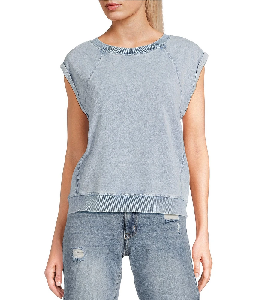 Flag and Anthem Nora Garment-Dyed French Terry Cap Sleeve Sweatshirt