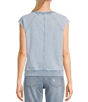Flag and Anthem Nora Garment-Dyed French Terry Cap Sleeve Sweatshirt