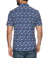 Flag & Anthem Perkins Boat Printed UPF Performance Short Sleeve Woven Shirt