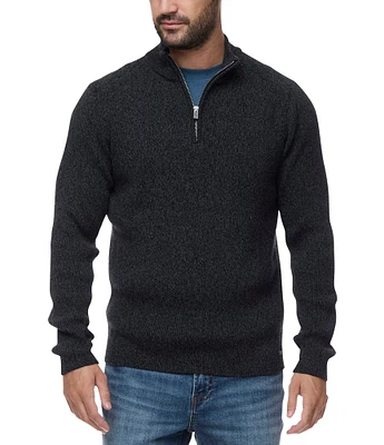 Flag And Anthem Pierce Quarter-Zip Marled Sweater