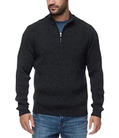 Flag And Anthem Pierce Quarter-Zip Marled Sweater