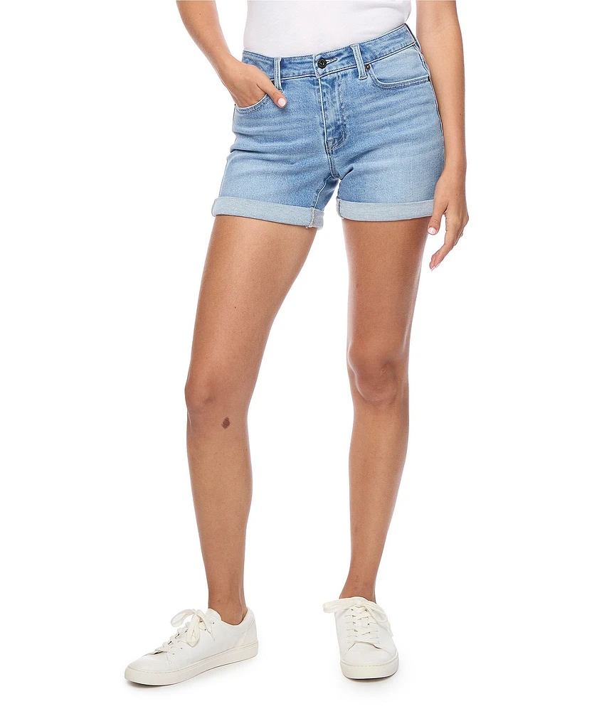 Flag and Anthem Shelby Cuffed Denim 4.5#double; High Rise Shorts