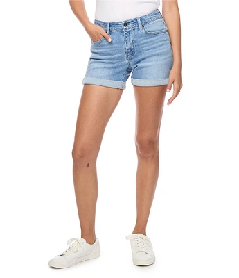 Flag and Anthem Shelby Cuffed Denim 4.5#double; High Rise Shorts