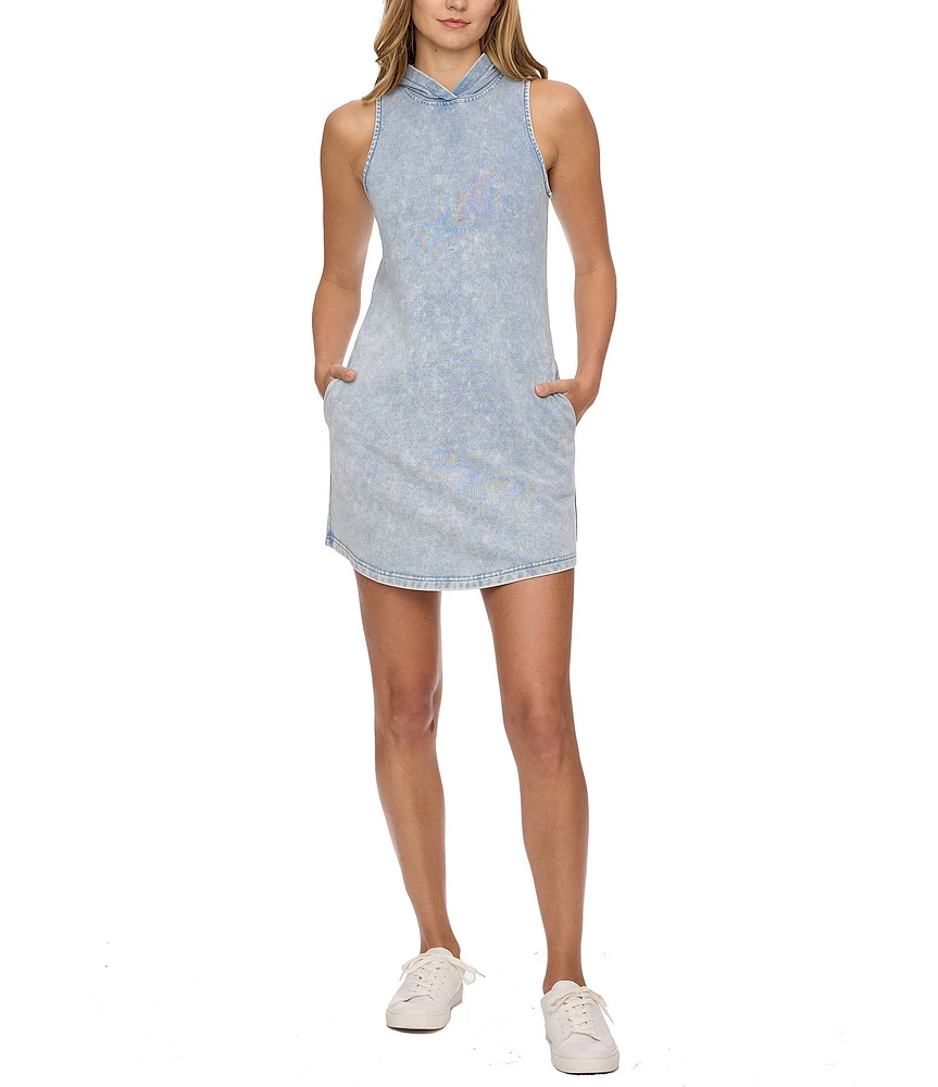 Flag and Anthem Shirley Sleeveless Hooded Mini Dress