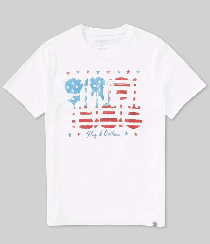 Flag and Anthem Short Sleeve Americana Guitar T-Shirt