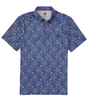 Flag and Anthem Short Sleeve Fairhope Americana Fireworks Print Performance Polo Shirt