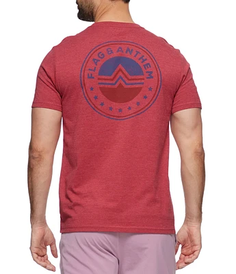 Flag and Anthem Short Sleeve Icon Logo T-Shirt
