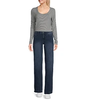 Flag and Anthem Sonora Mid Rise Straight Leg Jeans