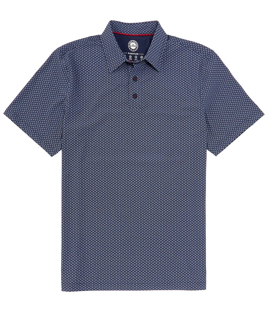 Flag and Anthem Stateline MadeFlex Performance Short Sleeve Geometric Dot Print Polo Shirt