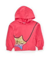 Flapdoodles Little Girls 2T-6X Long Sleeve French Terry Hoodie