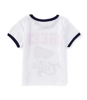 Flapdoodles Little Girls 2T-6X Short Sleeve Cheer T-Shirt