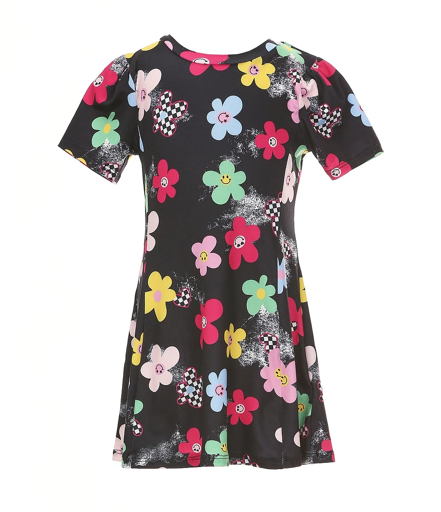 Flapdoodles Little Girls 2T-6X Short Sleeve Floral-Printed Dress