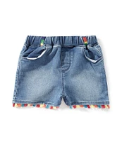 Flapdoodles Little Girls 2T-6X Tassel Trim Shorts