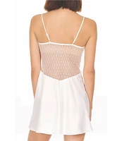 Flora Nikrooz Showstopper Lace Semi-Sweetheart Neck Spaghetti Strap Chemise