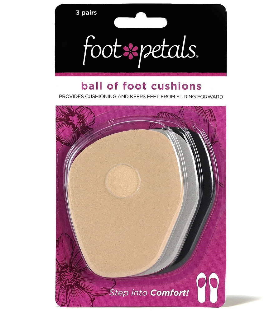 Foot Petals Ball of Foot Cushions- Assorted Set of 3 Pairs