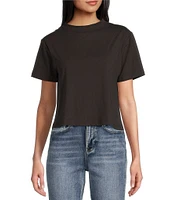 Fornia Crew Neck Short Sleeve Cropped T-Shirt