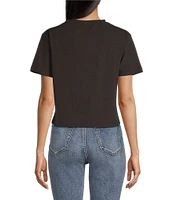 Fornia Crew Neck Short Sleeve Cropped T-Shirt