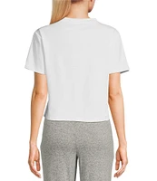 Fornia Crew Neck Short Sleeve Cropped T-Shirt