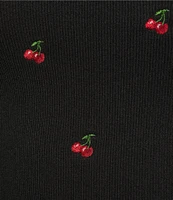 Fornia Seamless Embroidered Cherry Spaghetti Strap Camisole Top