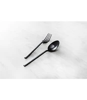 Fortessa Arezzo Brushed Black 2-Piece Stainless Steel Serve Set