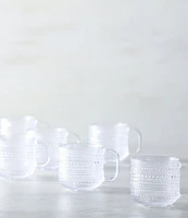 Fortessa Jupiter Glass Coffee Mugs, Set of 6