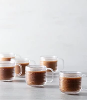 Fortessa Jupiter Glass Coffee Mugs, Set of 6