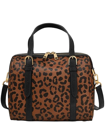 Fossil Carlie Leopard Satchel