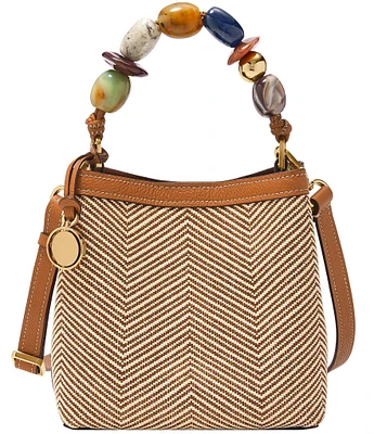 Fossil Jessie Small Beaded Statement Handle Bucket Bag