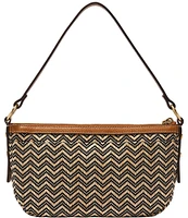 Fossil Jolie Chevron Straw Small Crossbody Bag