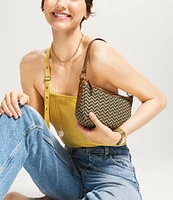 Fossil Jolie Chevron Straw Small Crossbody Bag