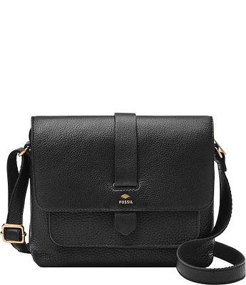 Fossil Kinley Small Fold Over Leather Crossbody Bag