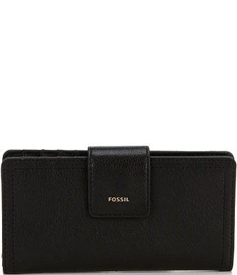 Fossil Logan Logo RFID Leather Tab Bifold Wallet