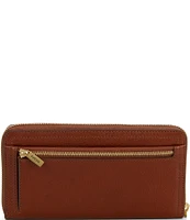 Fossil Logan RFID Zip-Around Leather Wristlet