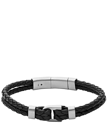 Fossil Men's Heritage D-Link Leather Bracelet