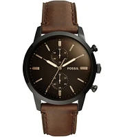 Fossil Townsman Chronograph Brown Leather Watch