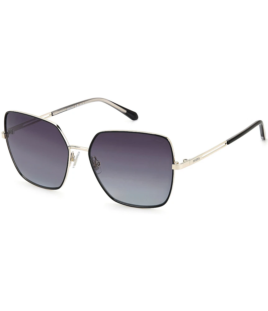 Fossil Women's 57mm Polarized Square Sunglasses