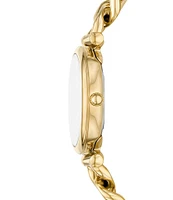 Fossil Women's Carlie Quartz Three-Hand Gold Tone Stainless Steel Bracelet Watch