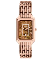 Fossil Women's Raquel Three-Hand Date Rose Gold Tone Stainless Steel Bracelet Watch