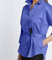 Foxcroft Avery Collared Neckline 3/4 Sleeve Tunic