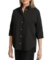 Foxcroft Avery Collared Neckline 3/4 Sleeve Tunic