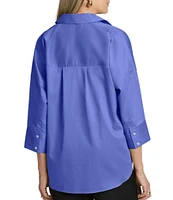 Foxcroft Avery Collared Neckline 3/4 Sleeve Tunic