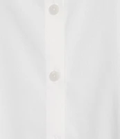 Foxcroft Evelyn Point Collar Ruched 3/4 Sleeve Tunic