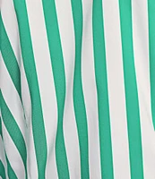 Foxcroft Salina Point Collar 3/4 Sleeve Stretch Stripe Tunic