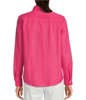 Foxcroft Zoey Point Collar Long Sleeve Soft Cotton Shirt