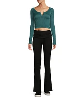 FP Movement Bail Out Knit Stretch Long Sleeve Layering Top