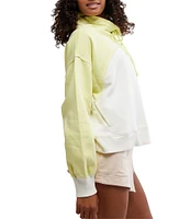 FP Movement Colorblock Homestretch Drawstring Neckline Long Sleeve Slouchy Pullover