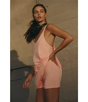FP Movement Hot Shot V-Neck Sleeveless Patch Pocket Mini Dress