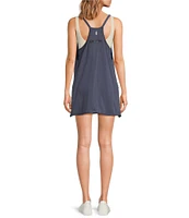 FP Movement Hot Shot V-Neck Sleeveless Patch Pocket Mini Dress