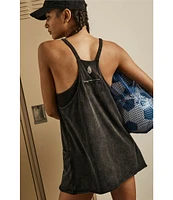 FP Movement Hot Shot V-Neck Sleeveless Patch Pocket Mini Dress