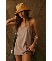 FP Movement Hot Shot V-Neck Sleeveless Patch Pocket Mini Dress